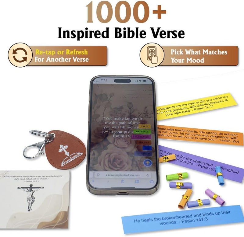 Musemory Bible Verse Jar and Keychain NFC, Bible Accessories, Prayer Jar, Graduation for Her, Christian Gifts For Women, Religious Gifts for Womenm Christmas for Women, Birthday for Mom - Image 4